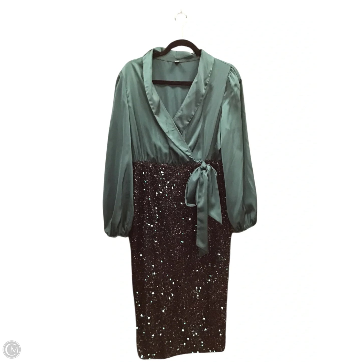 Dress Party Midi By Shein In Green, Size: L