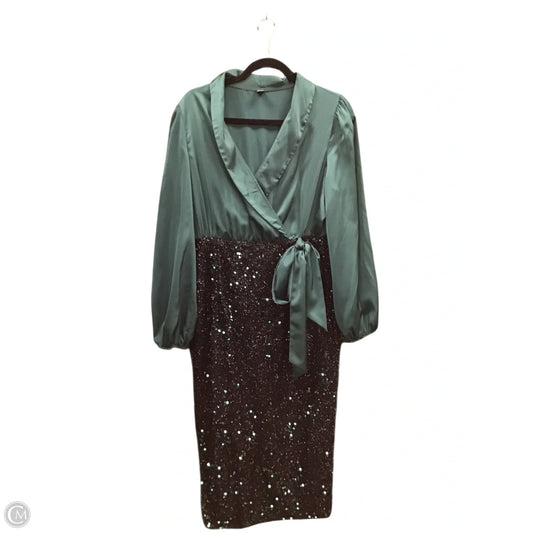 Dress Party Midi By Shein In Green, Size: L