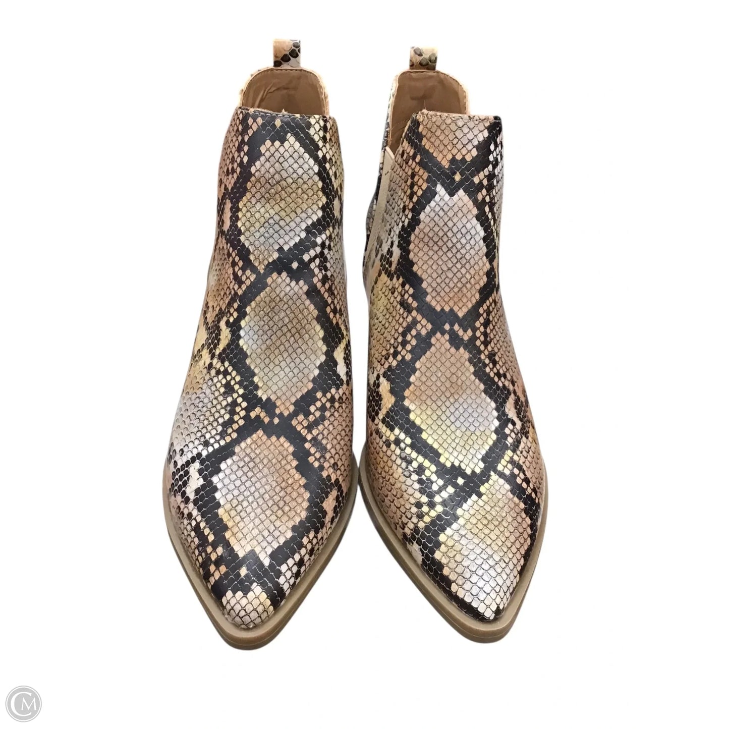 Boots Ankle Heels By Universal Thread In Snakeskin Print, Size: 7.5