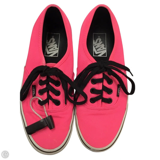 Shoes Sneakers By Vans In Pink, Size: 6.5