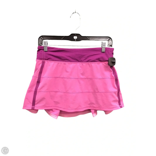 Athletic Skort By Lululemon In Pink & Purple, Size: 6