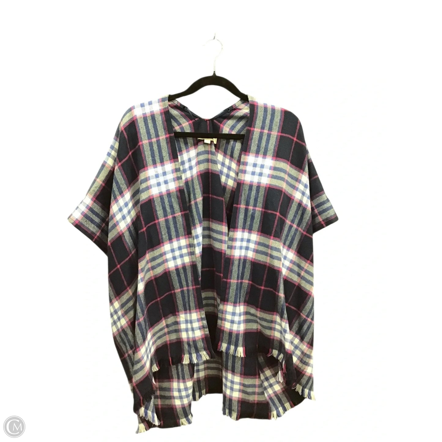 Poncho By Loft In Plaid Pattern, Size: Xs