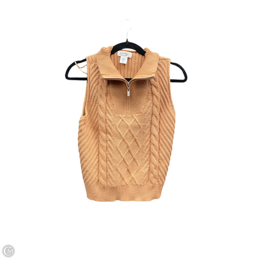 Vest Sweater By Jessica Simpson In Copper, Size: M
