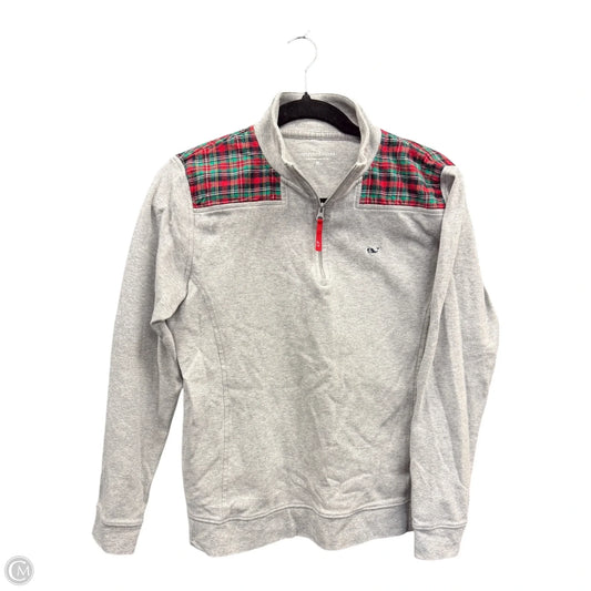 Sweatshirt Collar By Vineyard Vines In Grey, Size: M