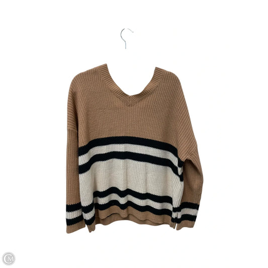 Sweater By Clothes Mentor In Striped Pattern, Size: L