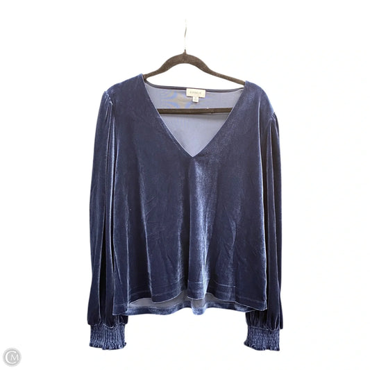 Top Long Sleeve By Evereve In Blue, Size: Xl