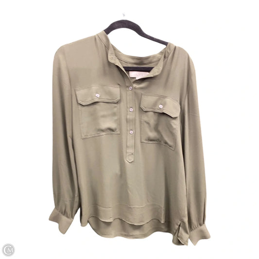 Blouse Long Sleeve By Loft In Green, Size: M
