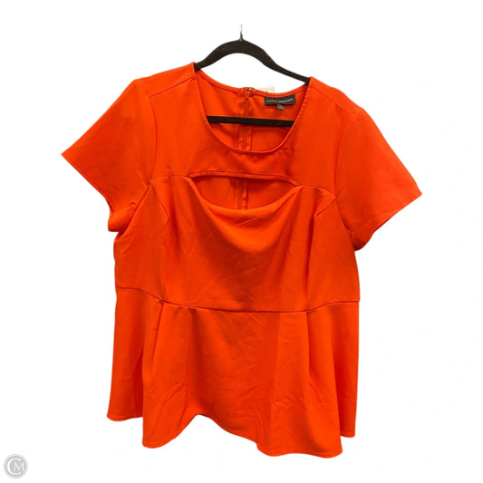 Blouse Short Sleeve By Lane Bryant In Orange, Size: 18