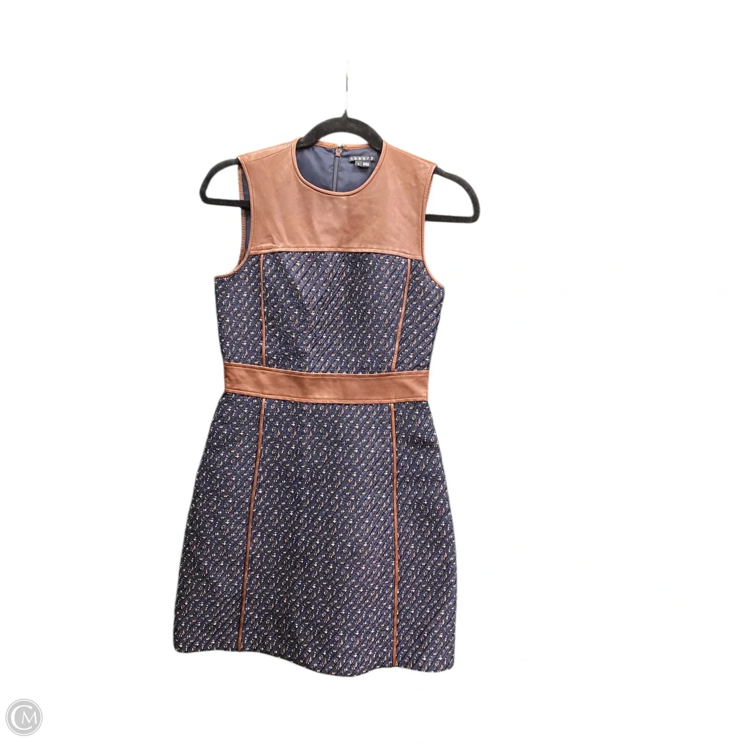 Dress Casual Short By Theory In Blue & Brown, Size: 0