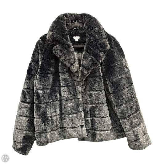 Jacket Faux Fur & Sherpa By Crown And Ivy In Black, Size: Xl