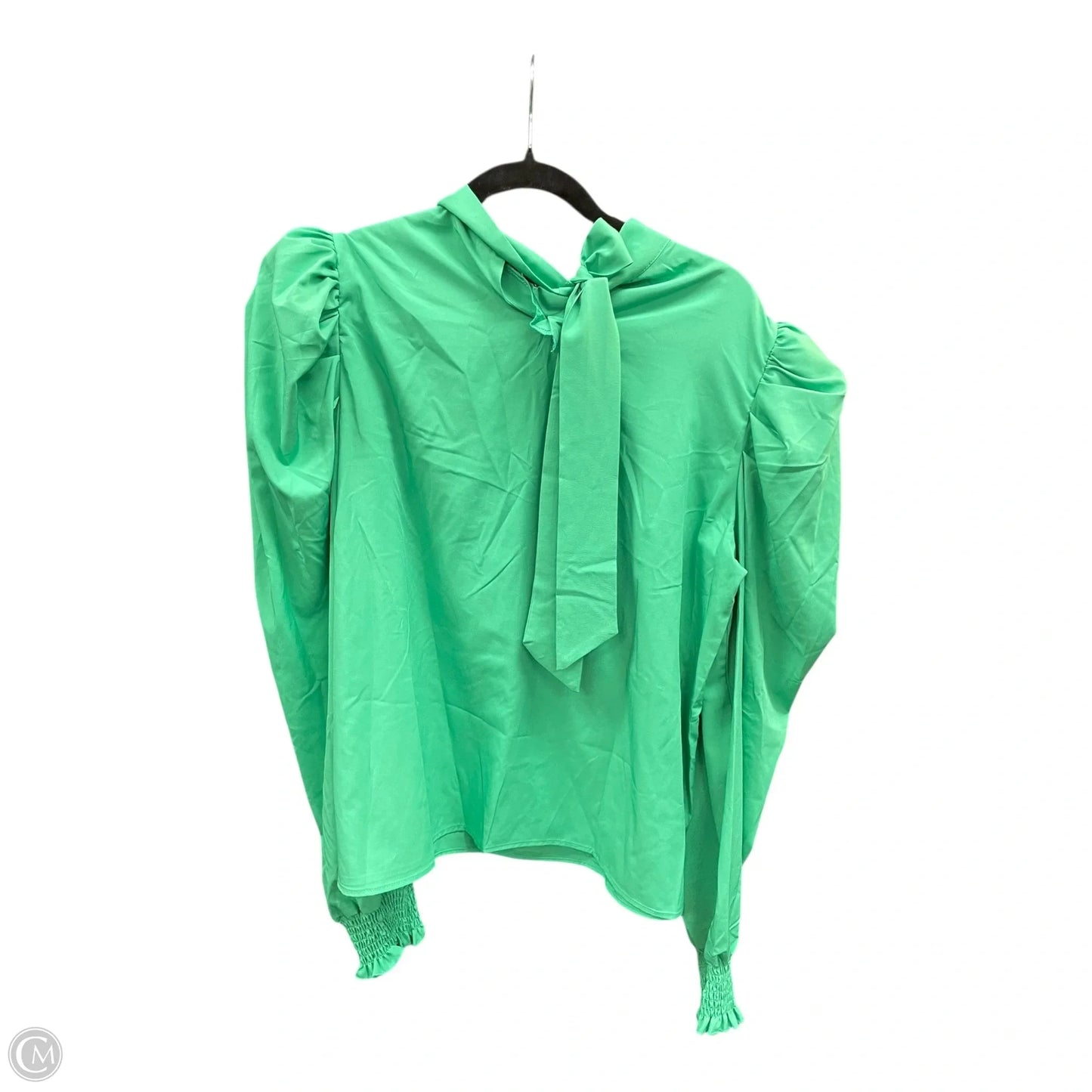 Blouse Long Sleeve By Chicme In Green, Size: Xxl
