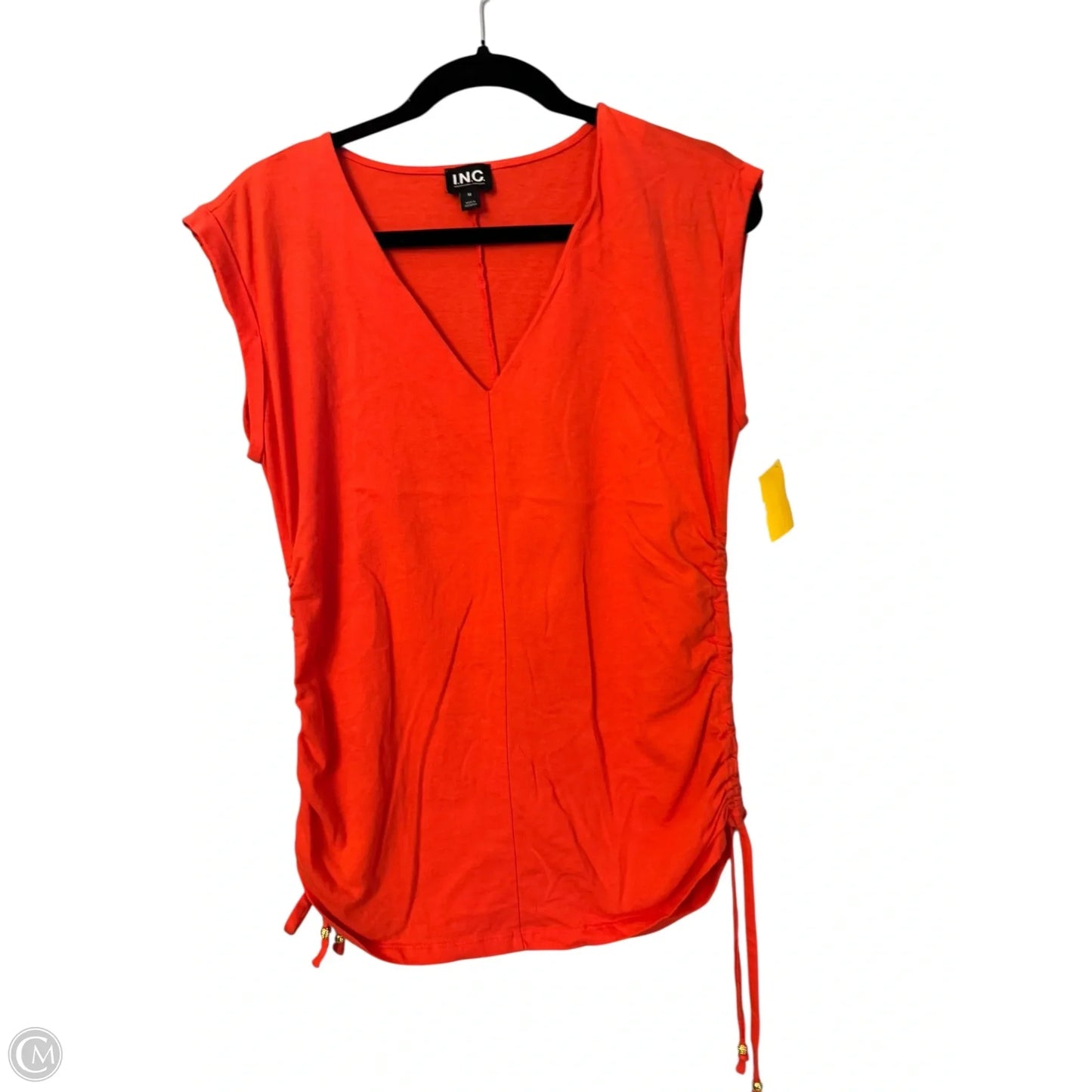 Top Sleeveless By Inc In Orange, Size: M
