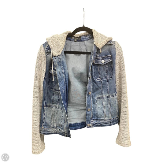 Jacket Denim By Inc In Blue & Cream, Size: S