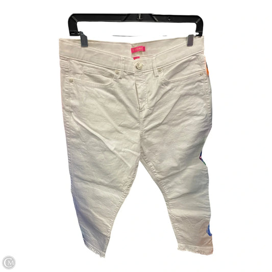 Jeans Designer By Lilly Pulitzer In White, Size: 14