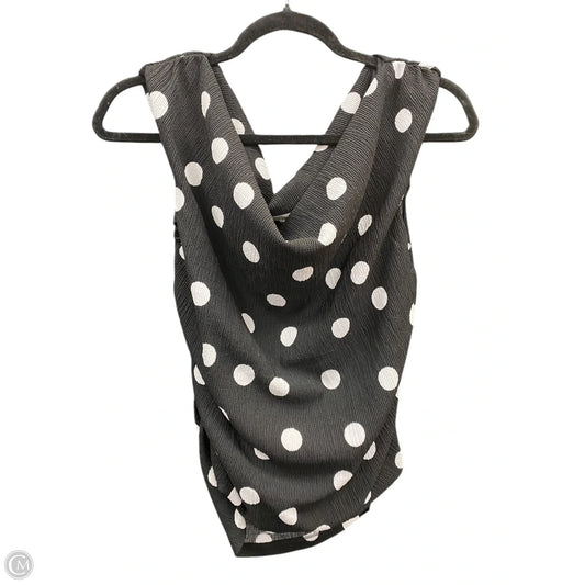 Top Sleeveless By Loft In Polkadot Pattern, Size: L