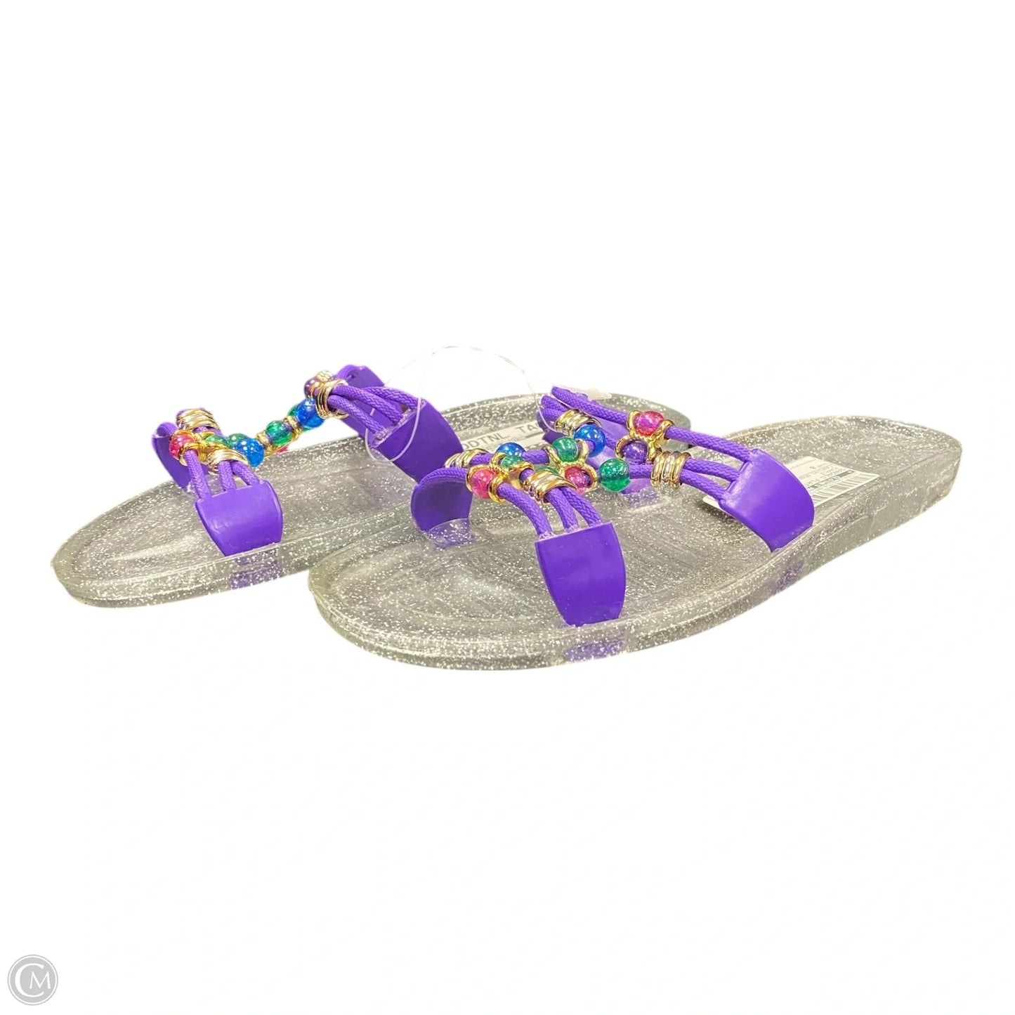 Sandals Flats By Clothes Mentor In Purple, Size: 8