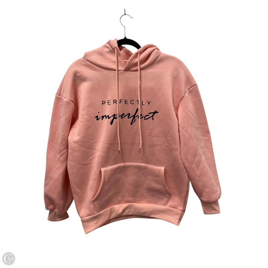 Sweatshirt Hoodie By Clothes Mentor In Peach, Size: M