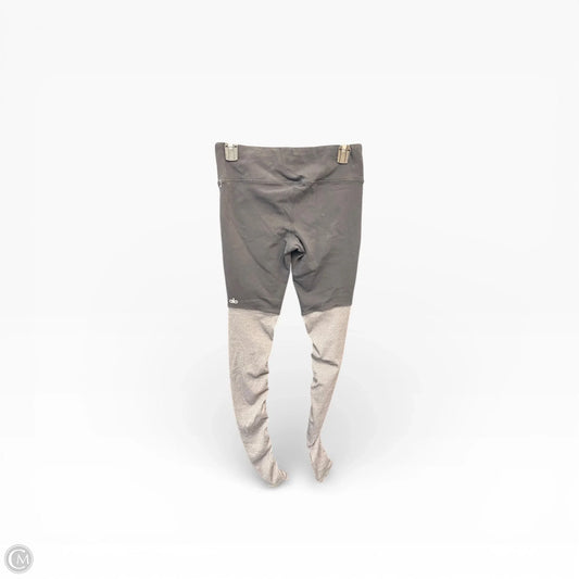 Athletic Leggings By Alo In Black & Grey, Size: L