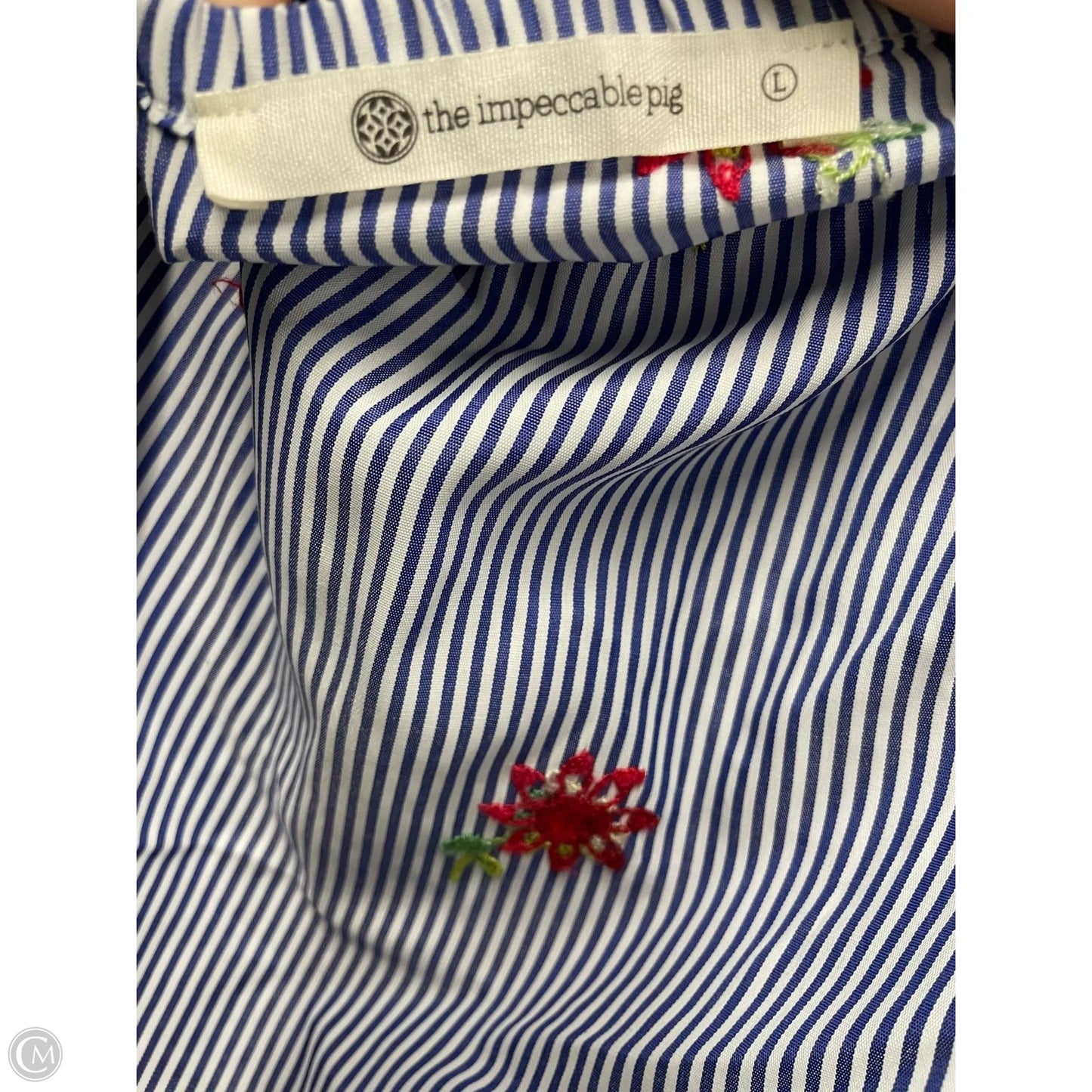 Dress Casual Short By Impeccable Pig In Striped Pattern, Size: L