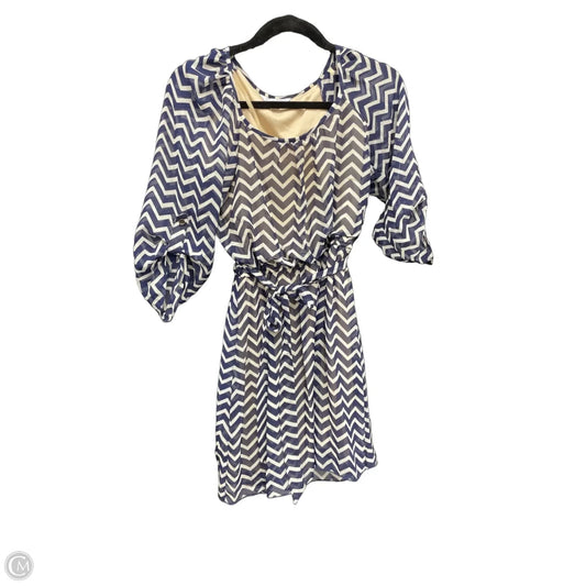 Dress Casual Short By Speechless In Blue & Cream, Size: M