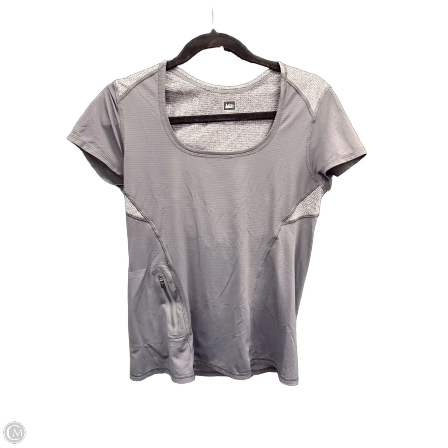 Athletic Top Short Sleeve By Rei In Grey, Size: M
