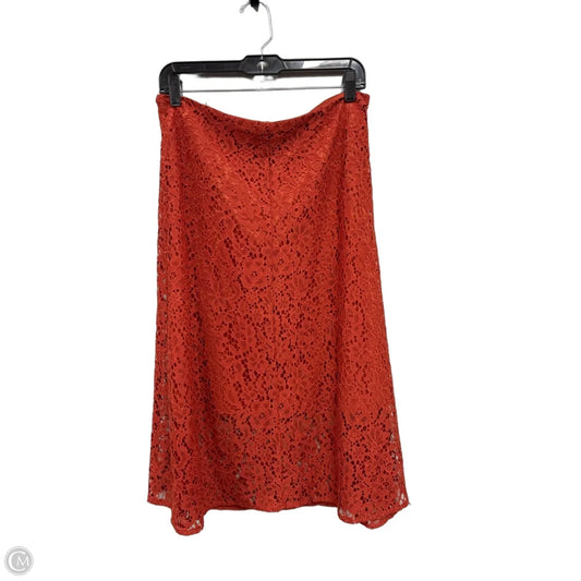 Skirt Midi By New York And Co In Orange, Size: 6