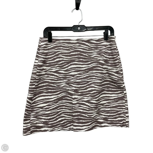 Skirt Mini & Short By Loft In Brown & White, Size: S