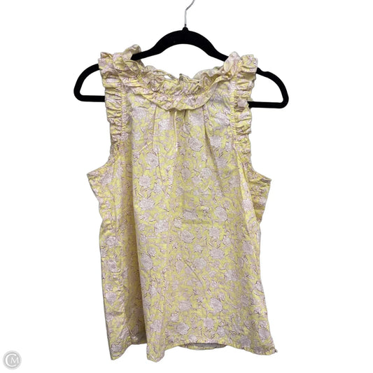Top Sleeveless By J. Crew In Pink & Yellow, Size: S