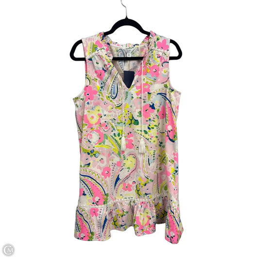 Dress Casual Short By Crown And Ivy In Pink & Yellow, Size: M