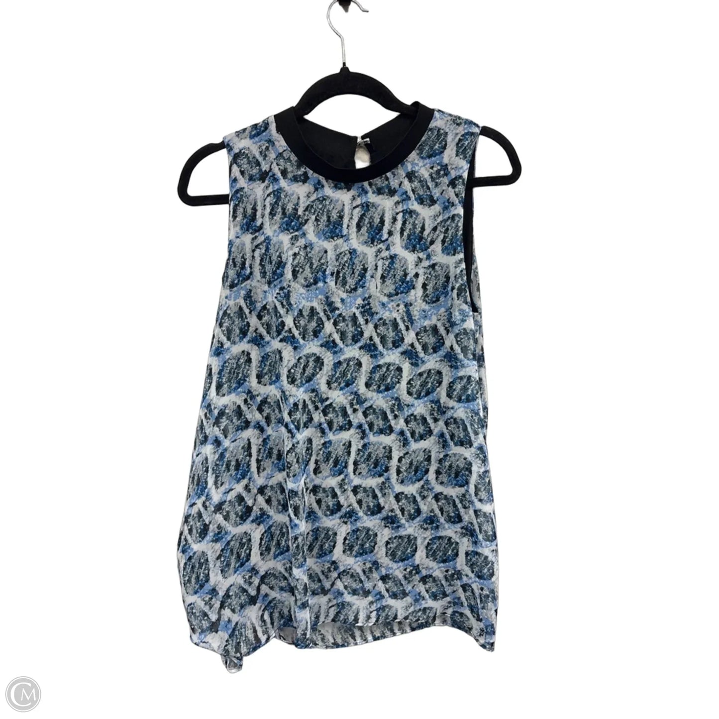 Blouse Sleeveless By Rachel Roy In Black & Blue, Size: L