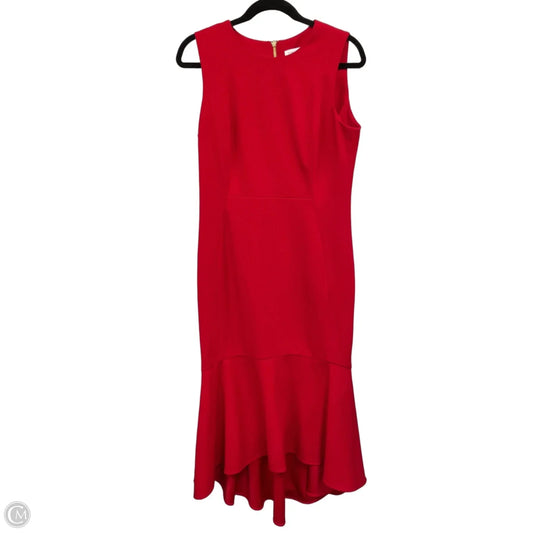 Dress Casual Maxi By Calvin Klein In Red, Size: 10