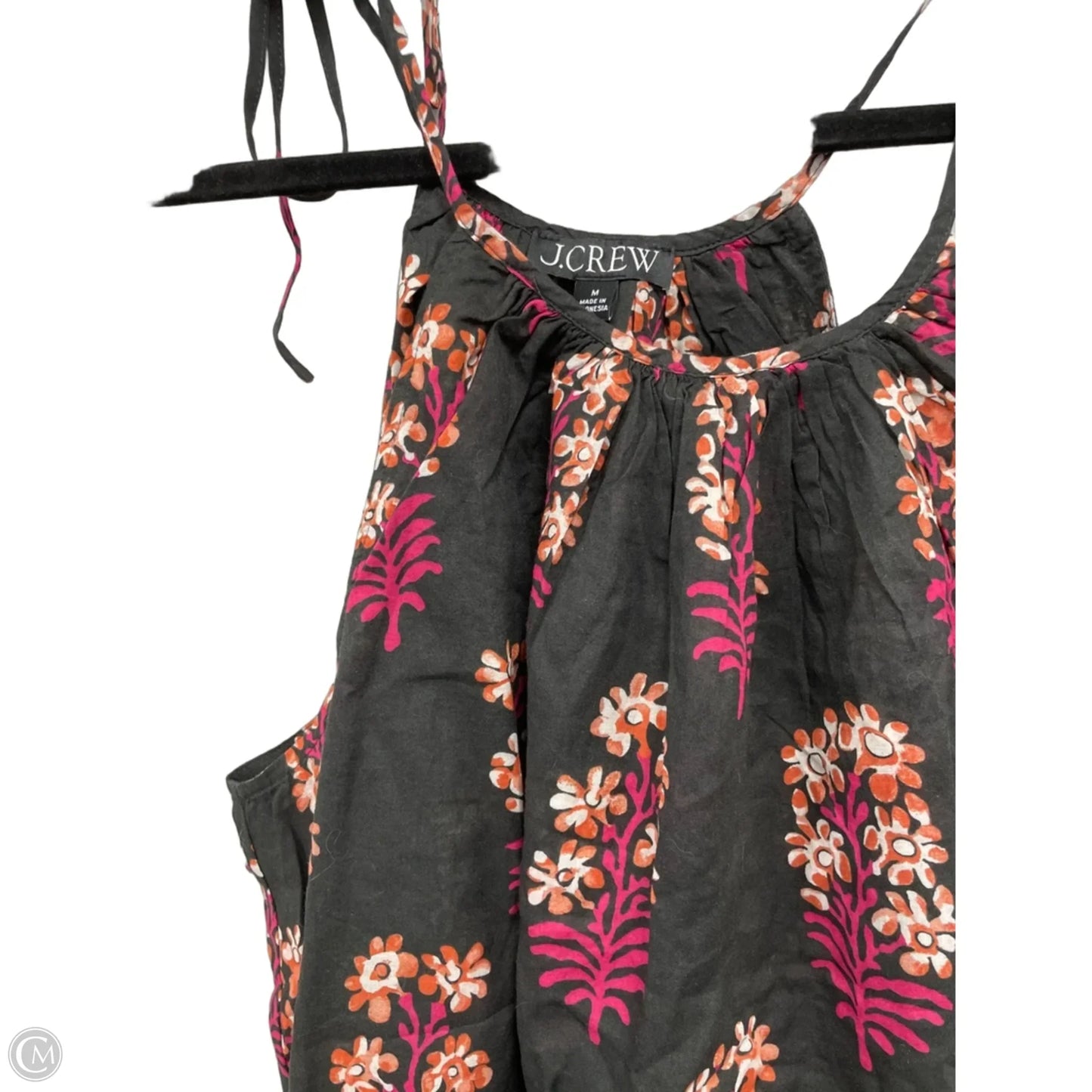 Top Sleeveless By J. Crew In Black & Orange, Size: M