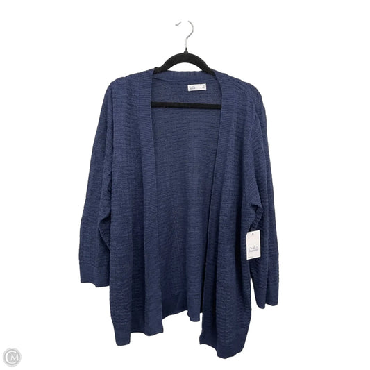 Sweater Cardigan By Croft And Barrow In Navy, Size: 1x