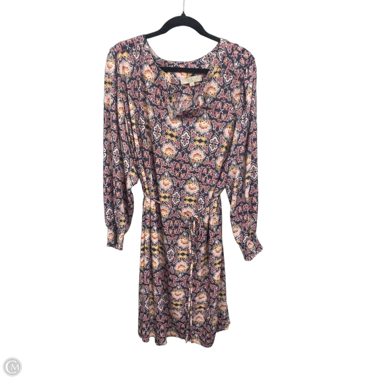 Dress Casual Midi By Logg In Grey & Pink, Size: 22