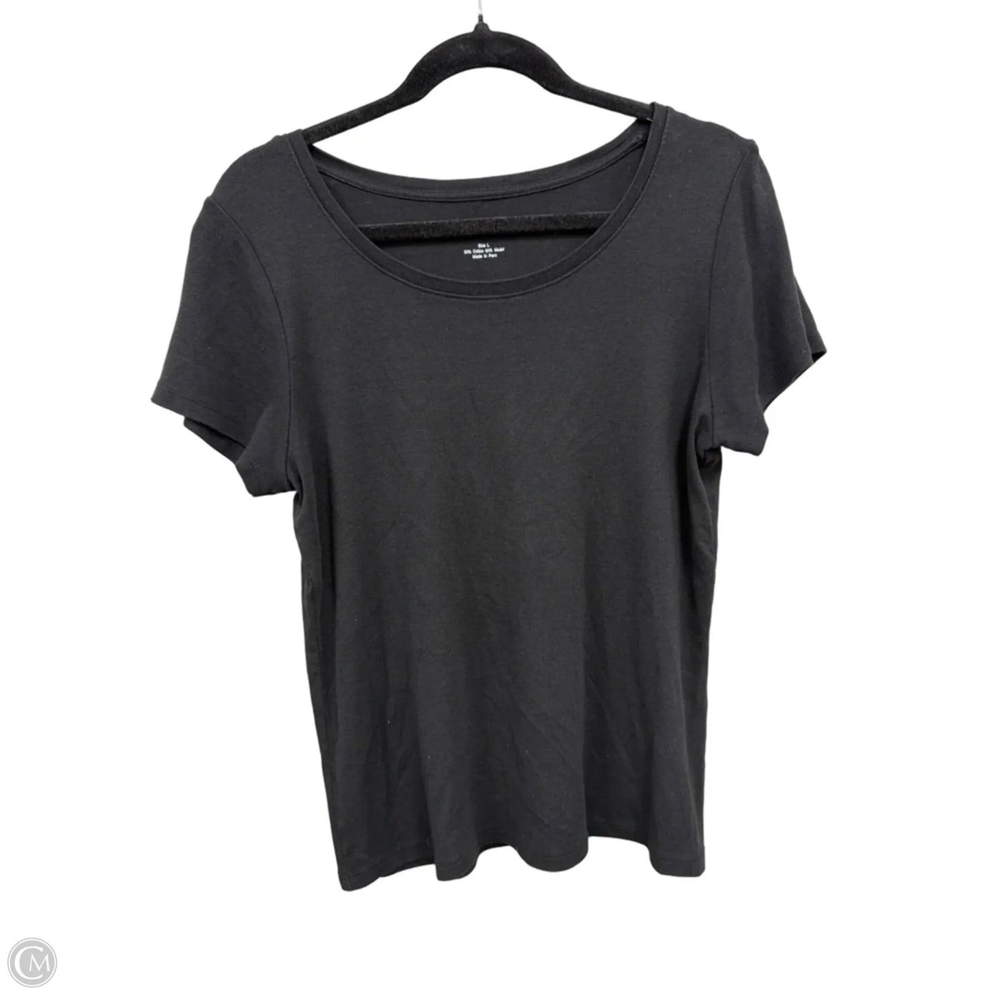 Top Short Sleeve Basic By Workshop In Black, Size: L