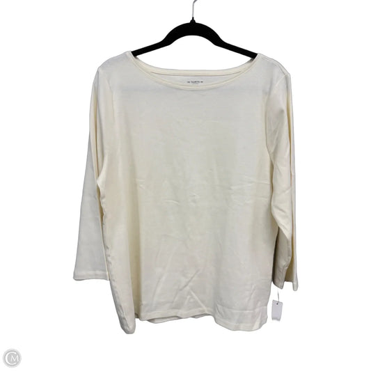 Top 3/4 Sleeve Basic By Talbots In Cream, Size: Xl