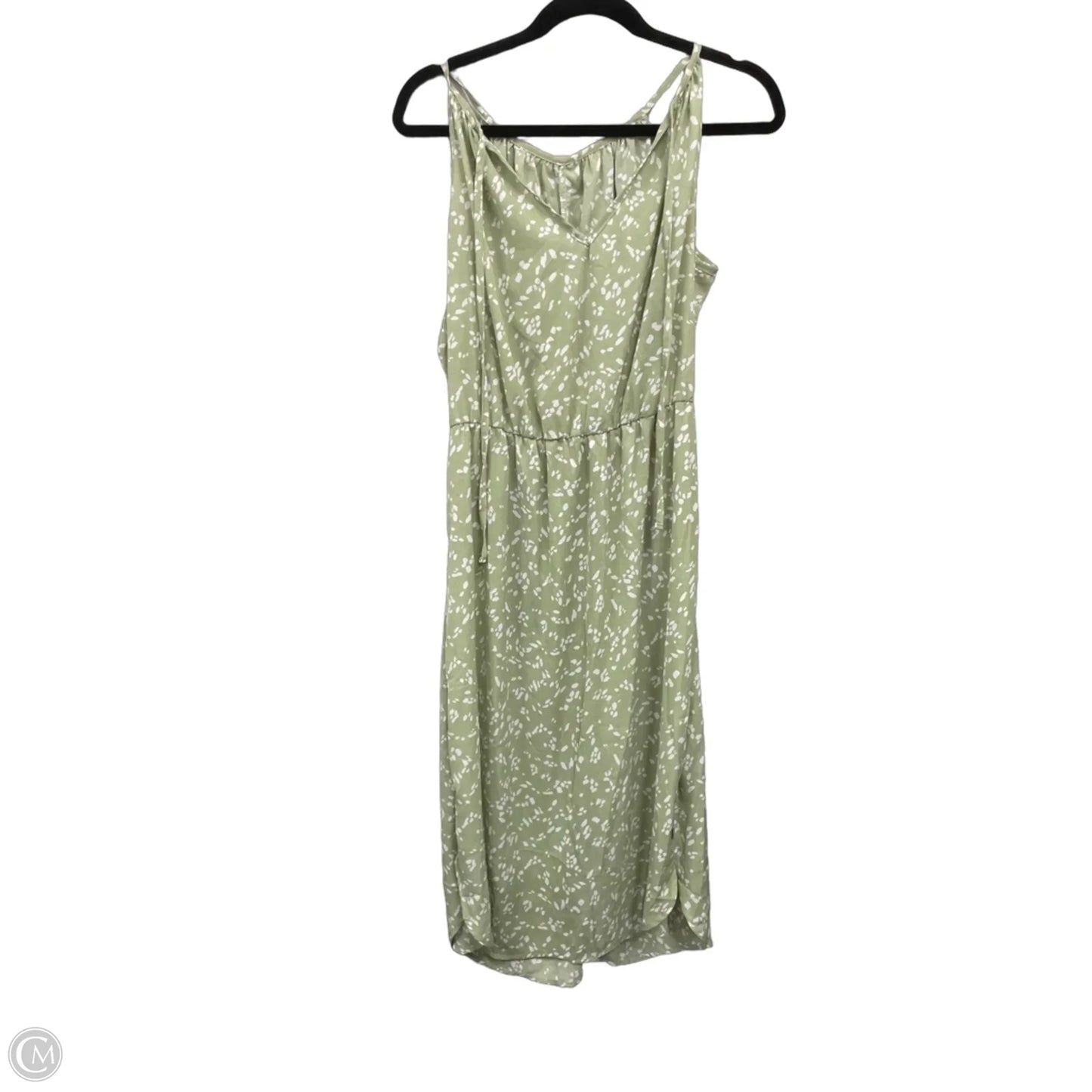 Dress Casual Midi By Shein In Green & White, Size: M
