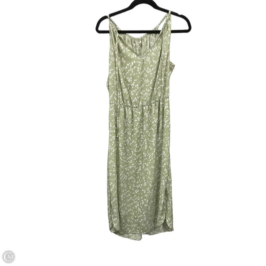 Dress Casual Midi By Shein In Green & White, Size: M