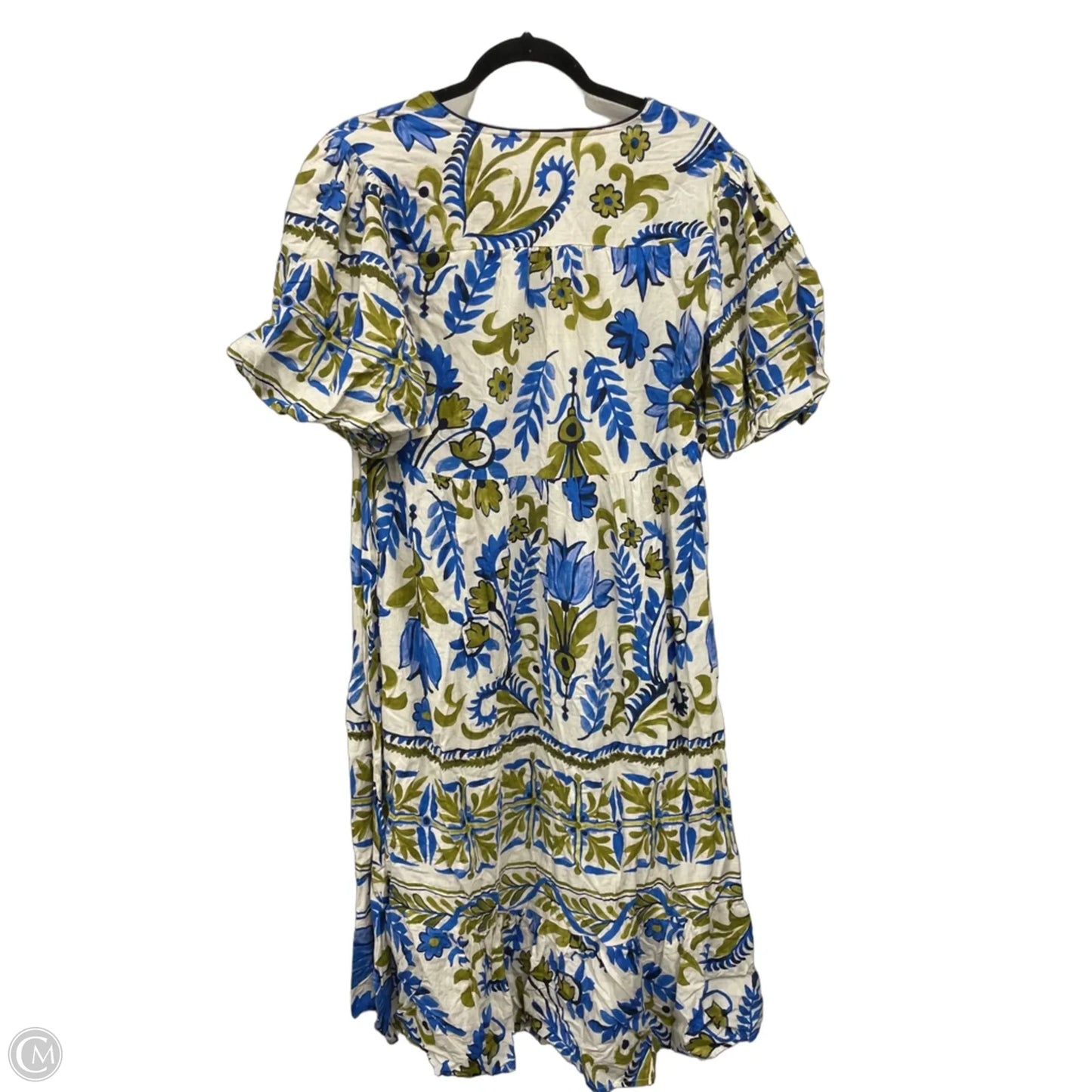Dress Casual Midi By Clothes Mentor In Blue & Cream, Size: S