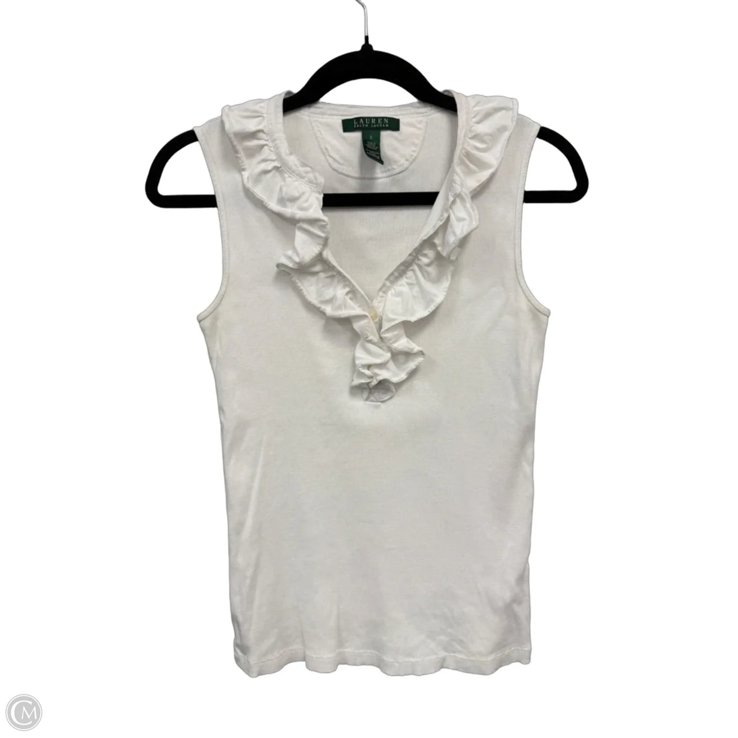 Top Sleeveless By Lauren By Ralph Lauren In White, Size: S