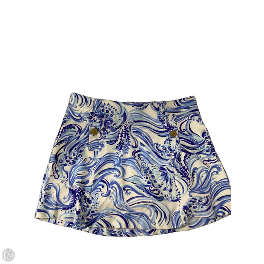 Skort Designer By Lilly Pulitzer In Blue & White, Size: S