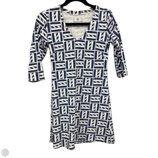 Dress Casual Short By Clothes Mentor In Blue & White, Size: Xs