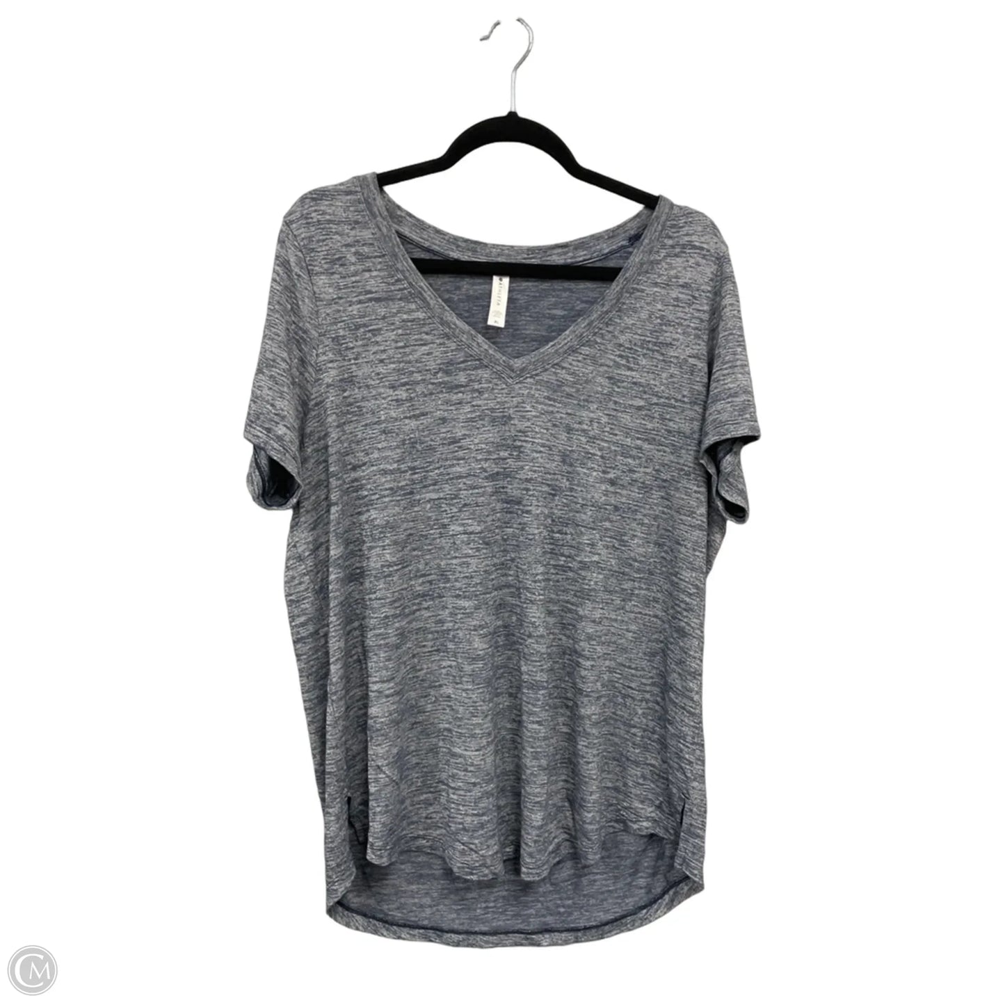 Athletic Top Short Sleeve By Athleta In Blue, Size: Xl