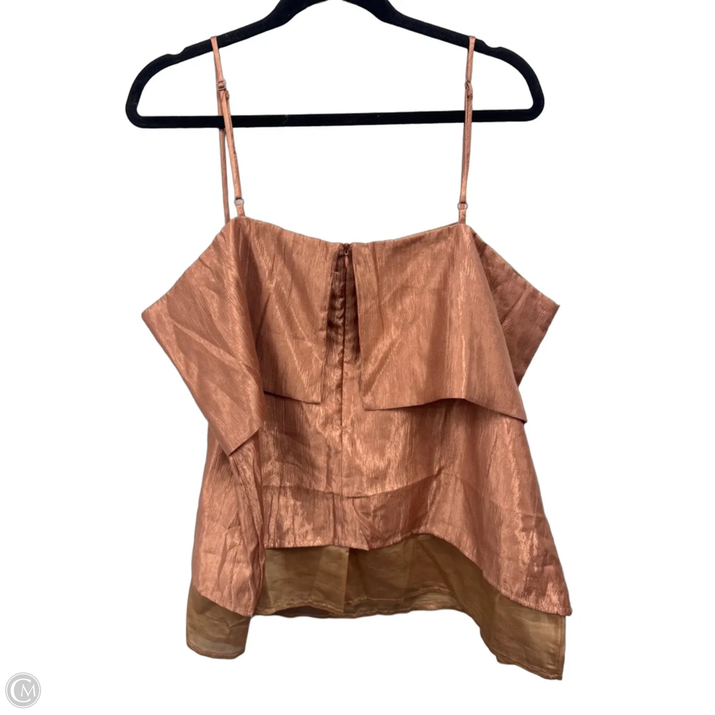 Blouse Sleeveless By Blue Tassel In Copper, Size: Xl