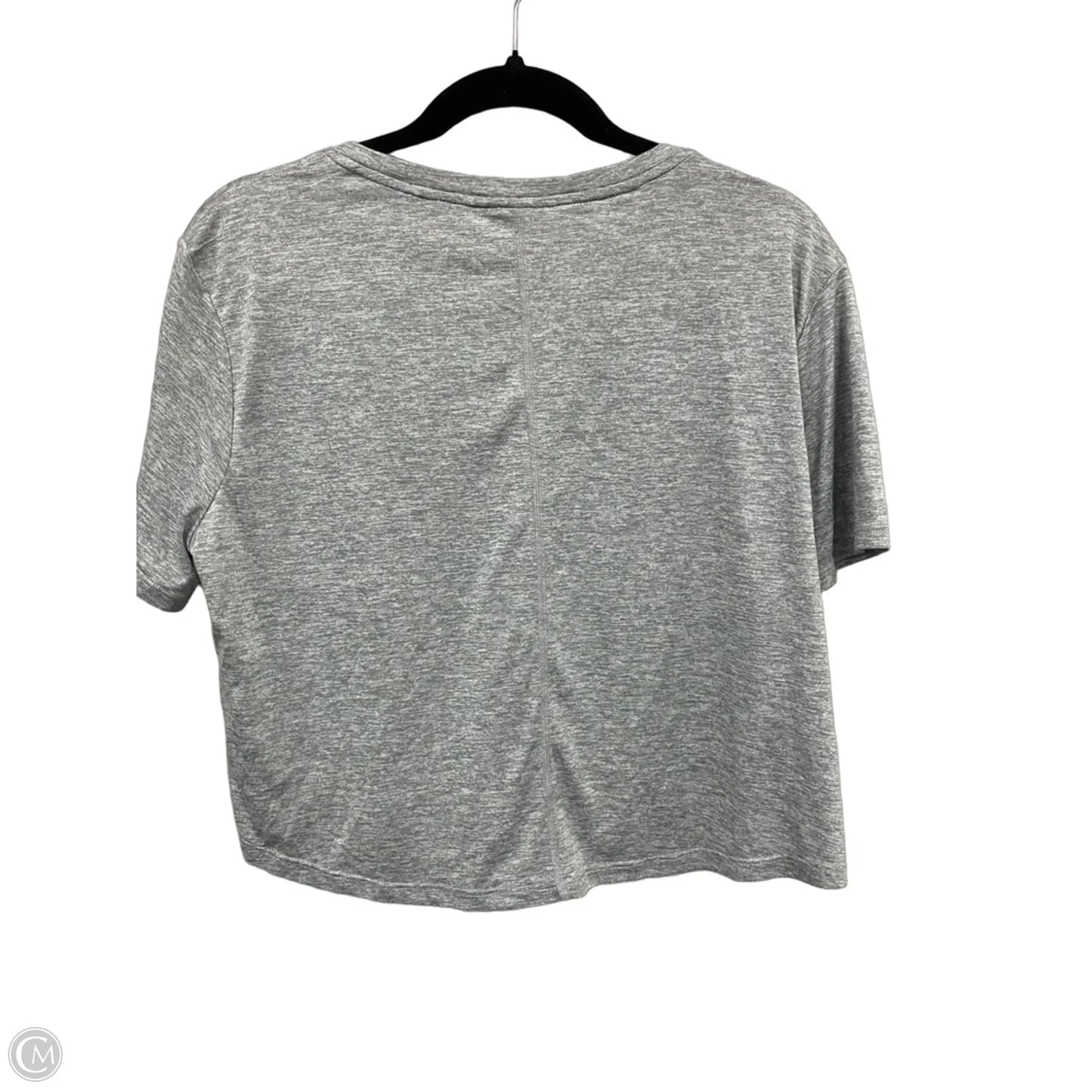 Athletic Top Short Sleeve By Nike In Grey, Size: L