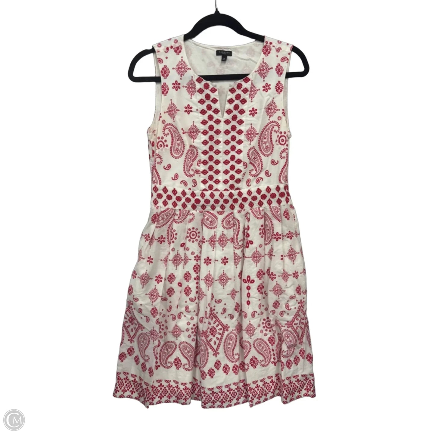 Dress Casual Midi By Talbots In Red & White, Size: 8p