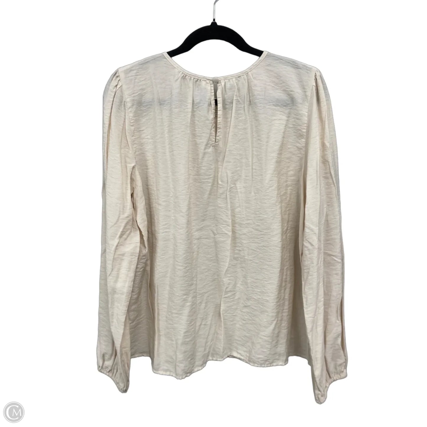 Top Long Sleeve By Loft In Cream, Size: Xl