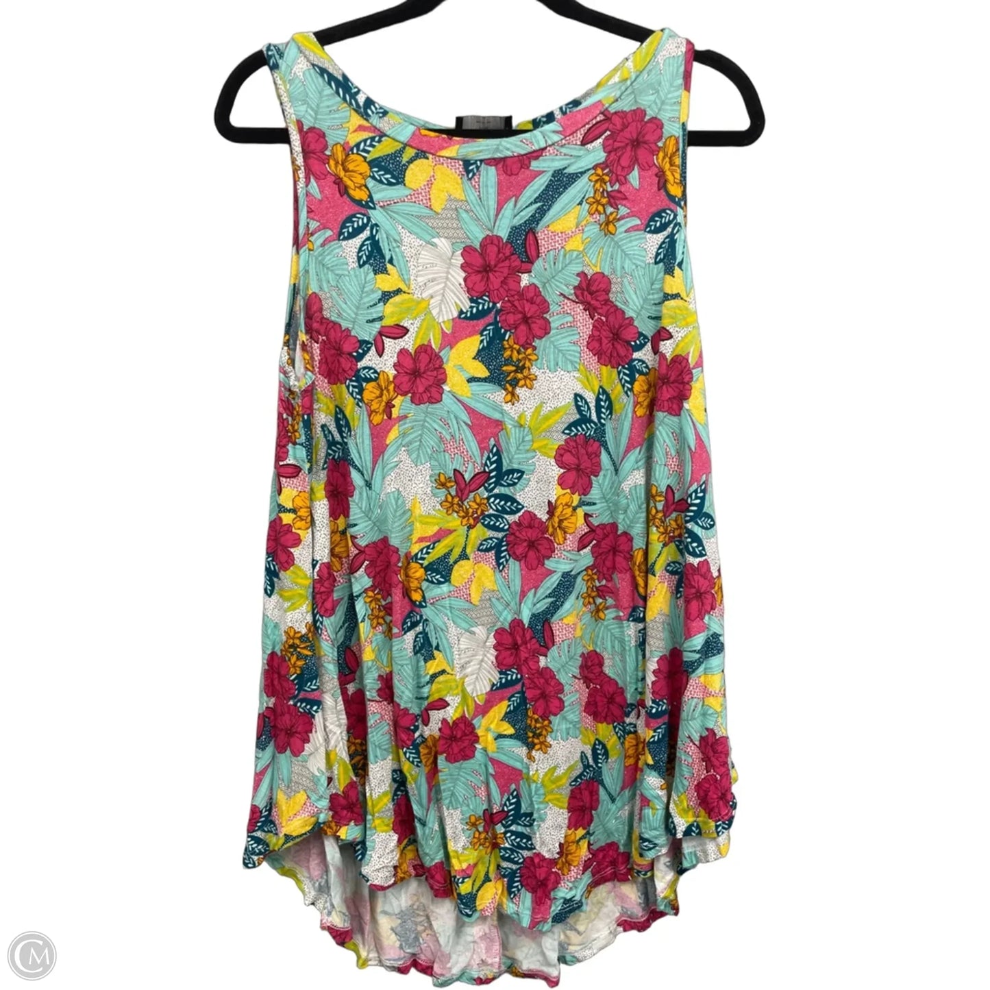 Top Sleeveless By Lane Bryant In Blue & Pink, Size: 16