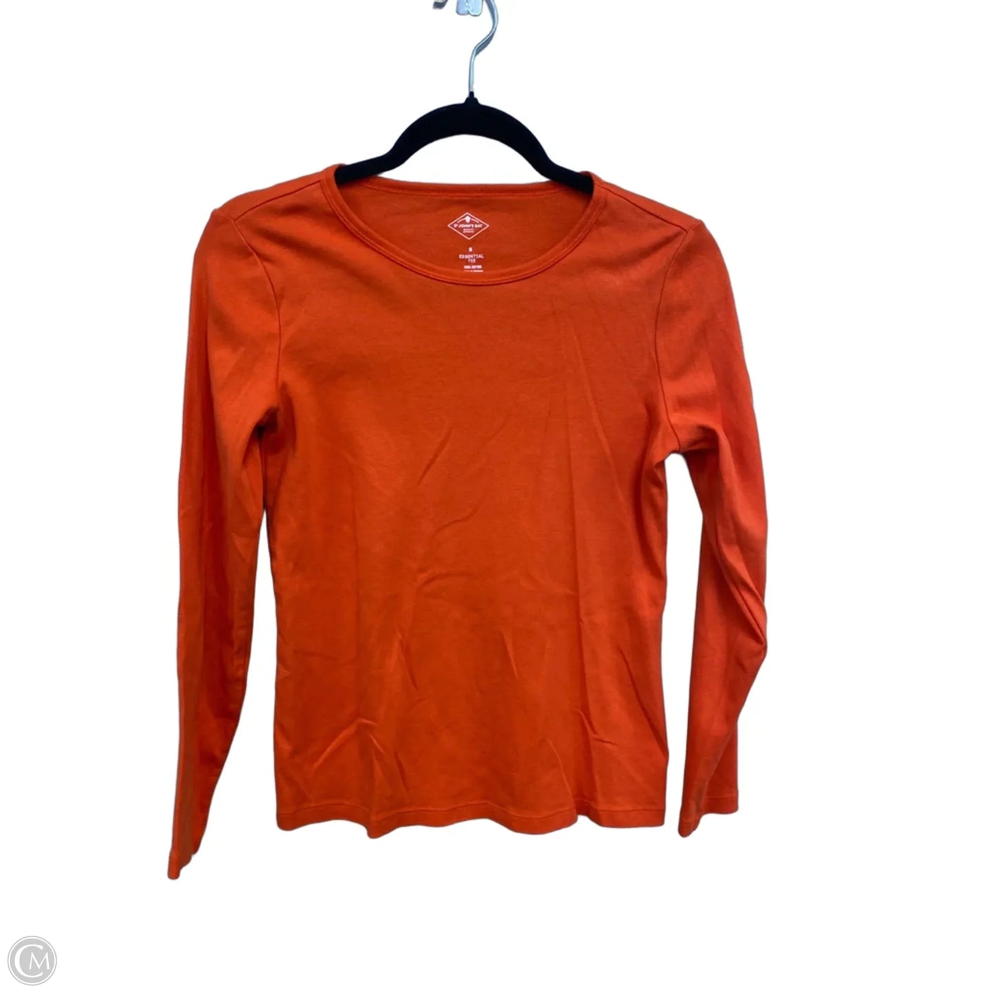 Top Long Sleeve Basic By St Johns Bay In Orange, Size: S