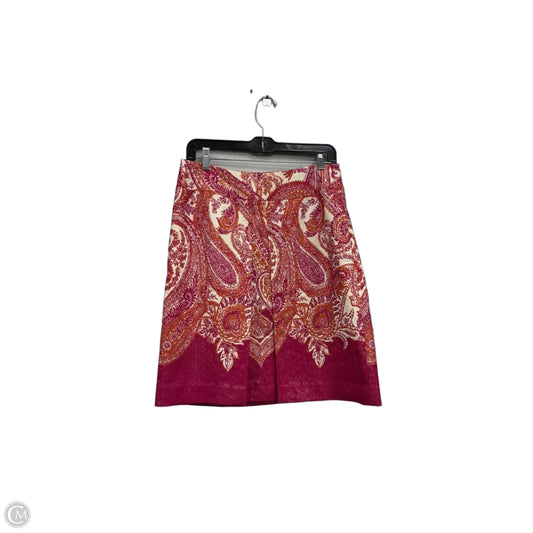 Skirt Mini & Short By Ann Taylor In Orange & Pink, Size: 4